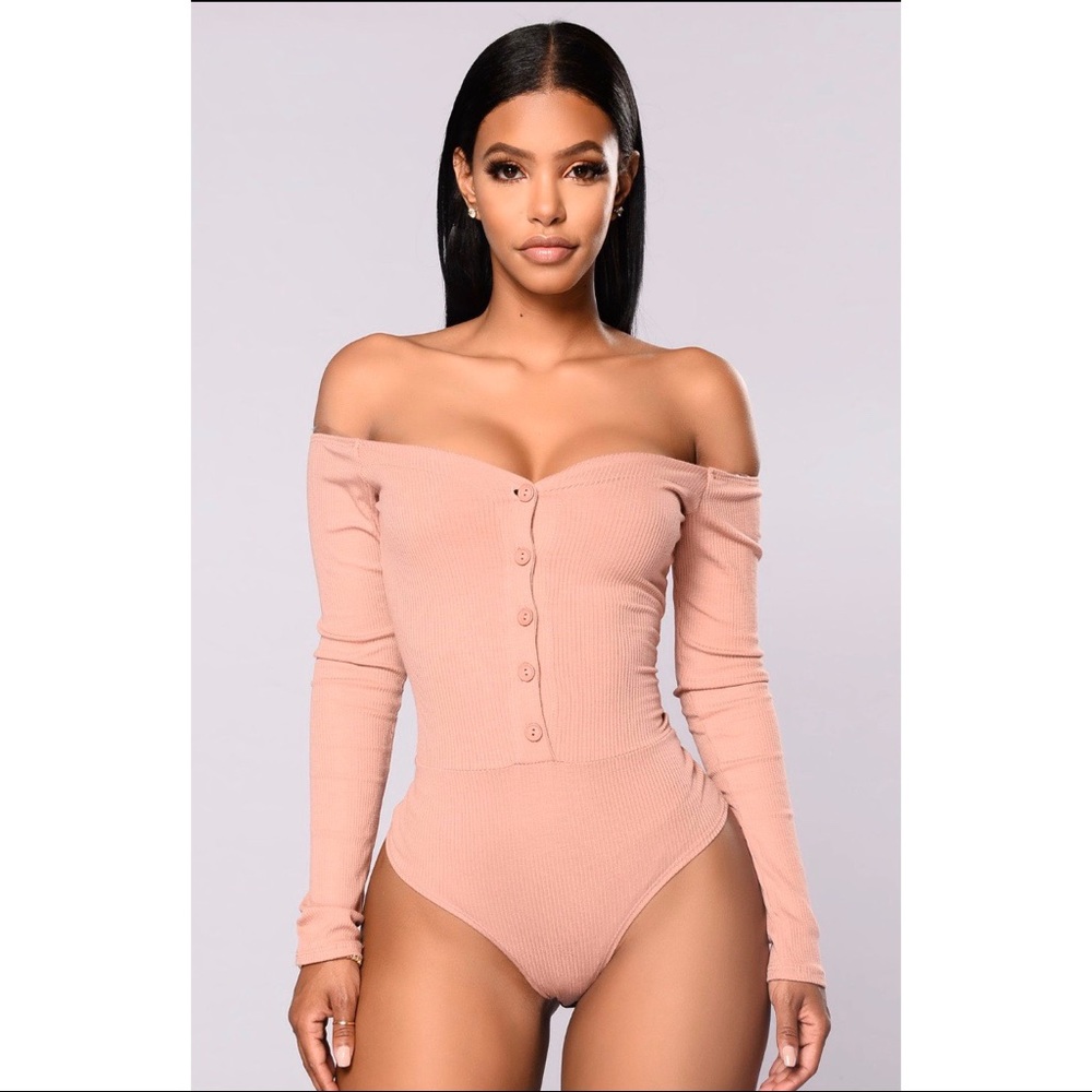 Mauve Off Shoulder Bodysuit